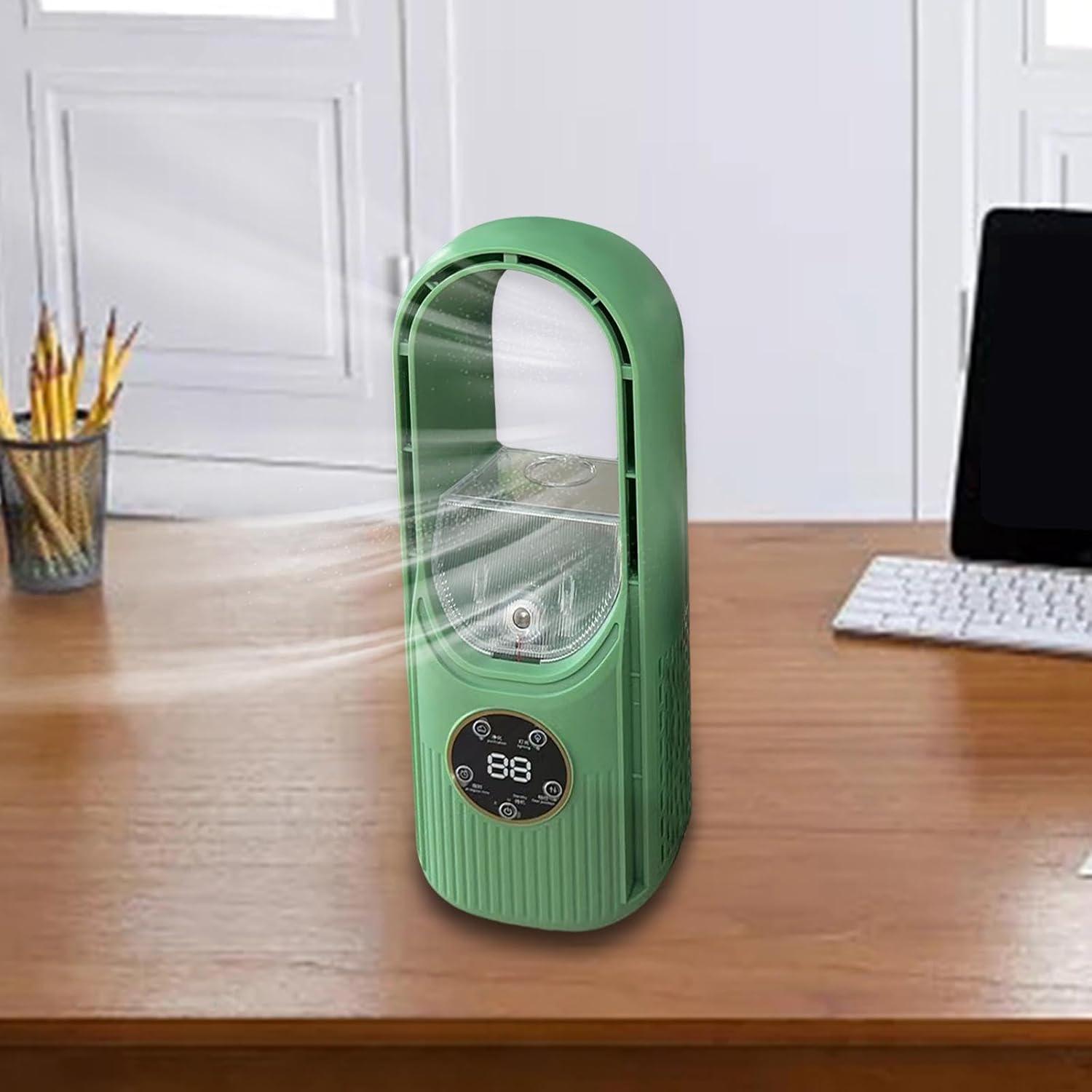 Вентилятор-зволожувач настільний Air Multiplier RGB/USB/LED підсвітка Зелений (MX-00009363G) - фото 2 Вентилятор-зволожувач настільний Air Multiplier RGB/USB/LED підсвітка Зелений (MX-00009363G) - фото 2