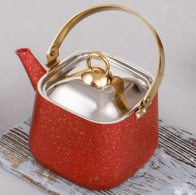 Чайник для плити Evren 0668 квадратний 2,25 л Червоний (0668\2)