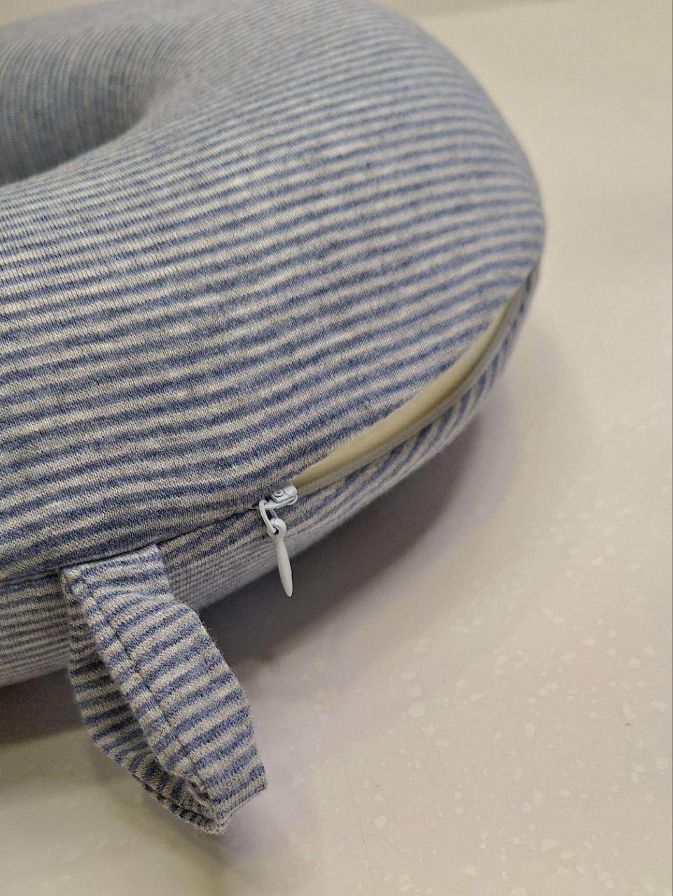 Подушка-рогалик дорожня Colorful Home з ефектом пам'яті Сірий/Джинс (1444) - фото 3 Подушка-рогалик дорожня Colorful Home з ефектом пам'яті Сірий/Джинс (1444) - фото 3