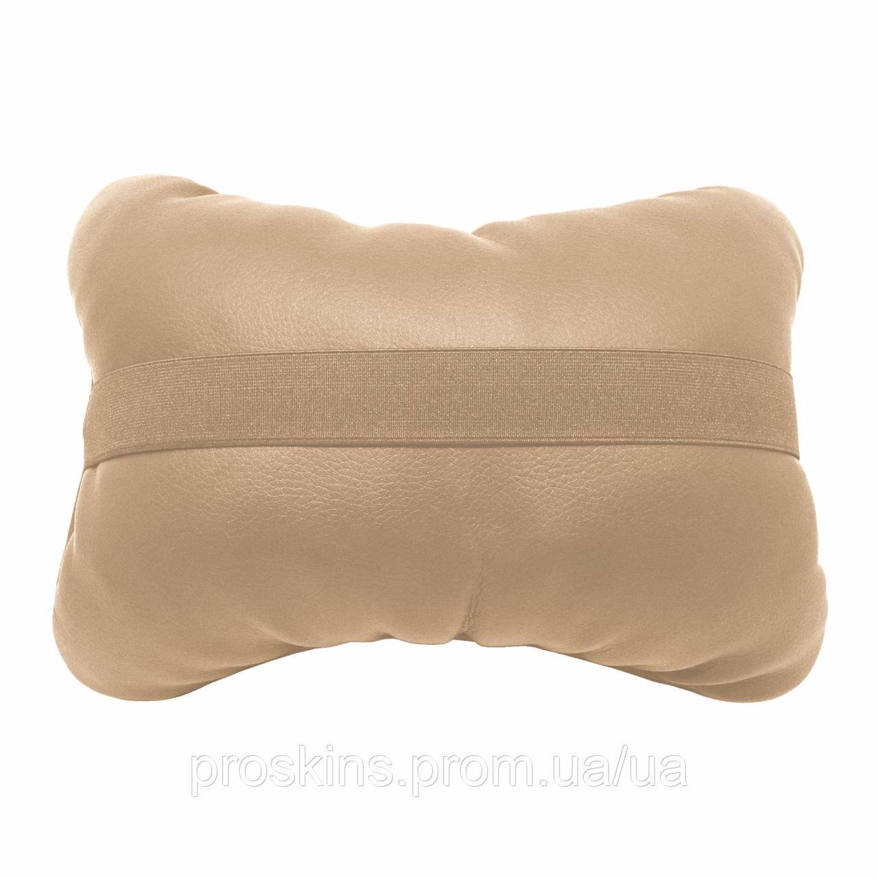 Подушка автомобильная Avtolife Subaru для шеи из экокожи Бежевый (AVT-LBE-14) - фото 2 Подушка автомобильная Avtolife Subaru для шеи из экокожи Бежевый (AVT-LBE-14) - фото 2