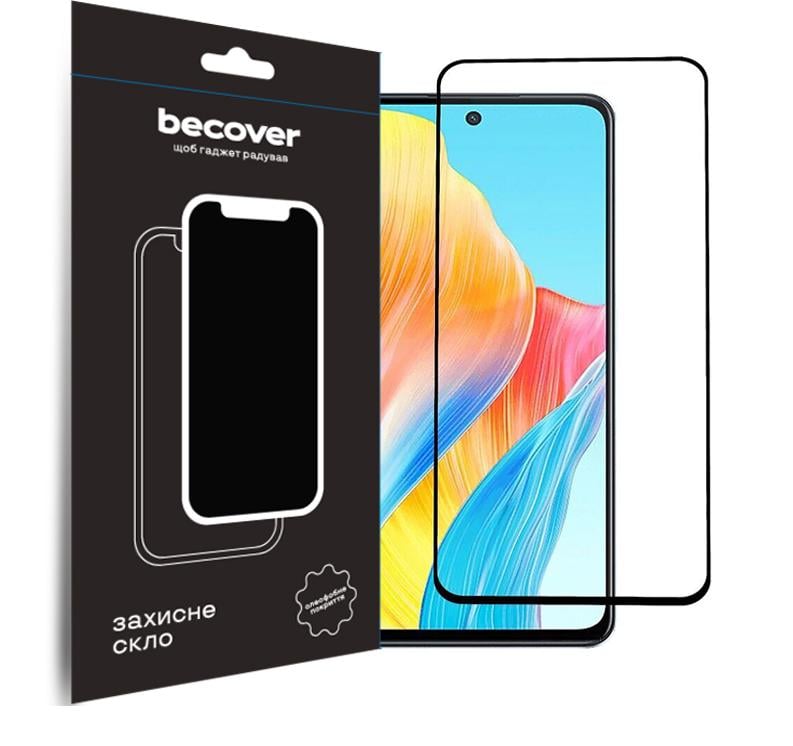 Защитное стекло BeCover для Oppo A98 5G Black (709772)