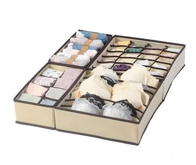Органайзер для шкарпеток та нижньої білизни Clothing Storage Box Бежевий (CSB50)