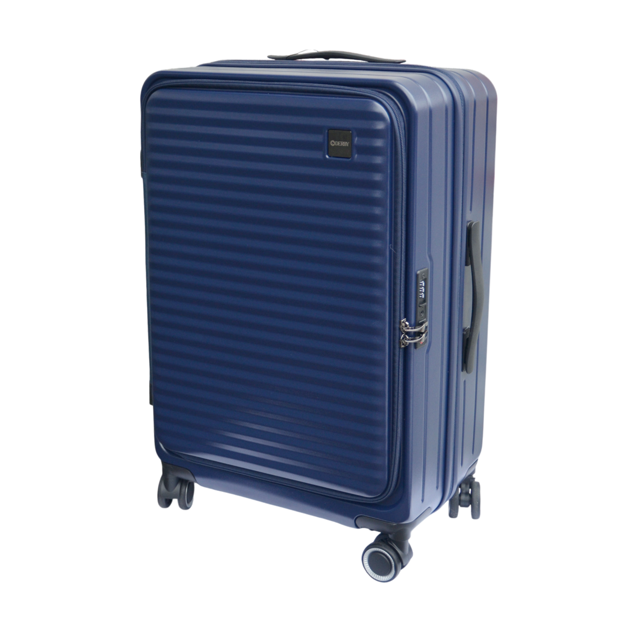 Чемодан с расширением Derby 092401/28 на 4 колесах замок TSA L 100-120 л Синий (2447983464)