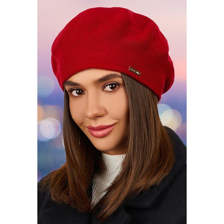 Берет женский полушерстяной Карнелия Braxton 6018 one size Красный