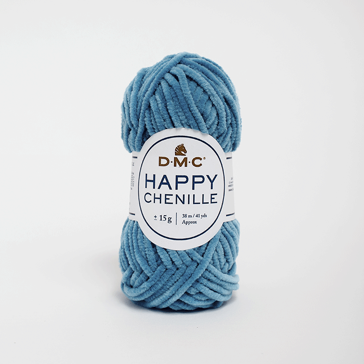 Пряжа велюровая DMC Happy Chenille 26 синий (2590)