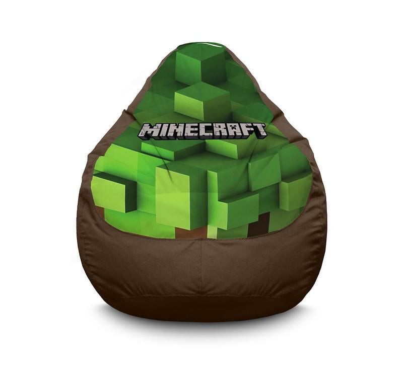 Кресло мешок iPuff Minecraft Logo Оксфорд XL 80x110 см Коричневый Кресло мешок iPuff Minecraft Logo Оксфорд XL 80x110 см Коричневый