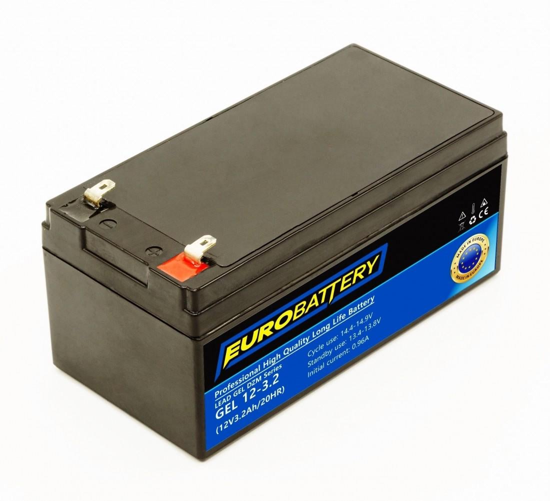Аккумуляторная батарея гелевая EuroBattery 12v-3,2 Ah (11441)