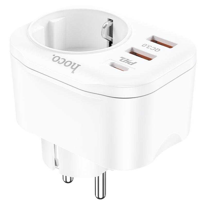 Зарядка швидка Hoco NS3 Multifunctional 2 USB/20W White (36695)