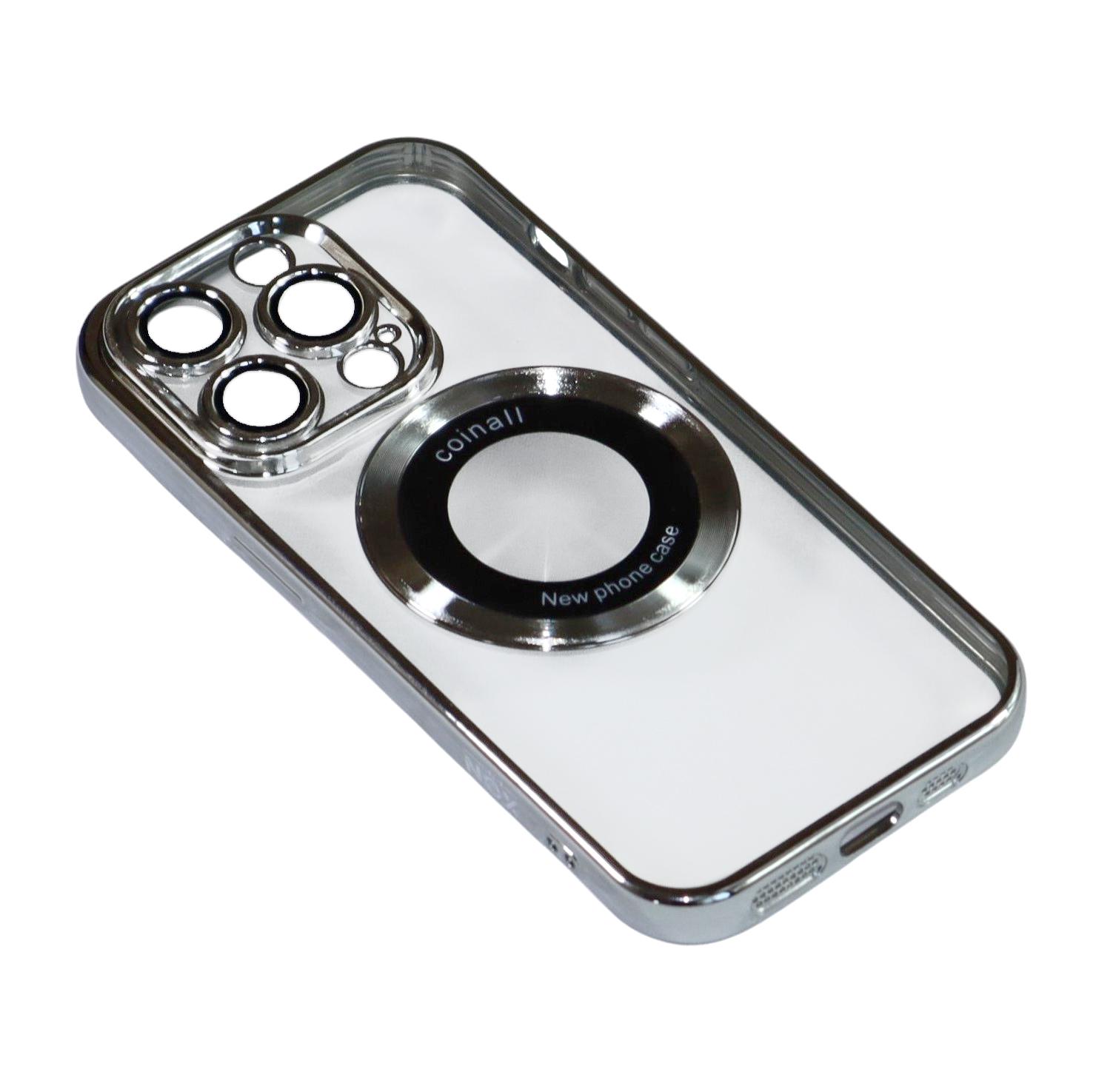 Магнитный чехол XON PhoneCase Magnetic для iPhone 14 Pro (PCMC1114300G 8048) Серый/Прозрачный