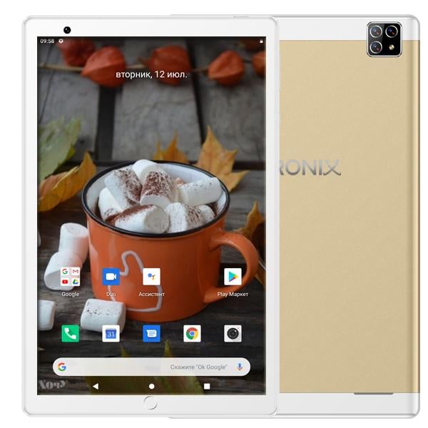 Планшет-телефон Adronix NexVi PRO 8 LTE 3/64 Gold с чехлом-книжкой (17656770)