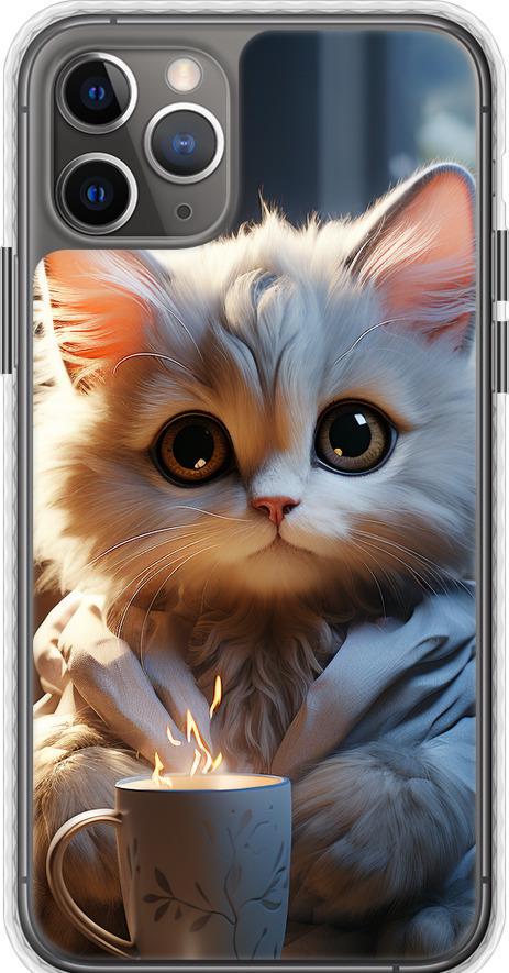 Чехол на iPhone 11 Pro Max White cat (5646pc-1723-42517) Чехол на iPhone 11 Pro Max White cat (5646pc-1723-42517)
