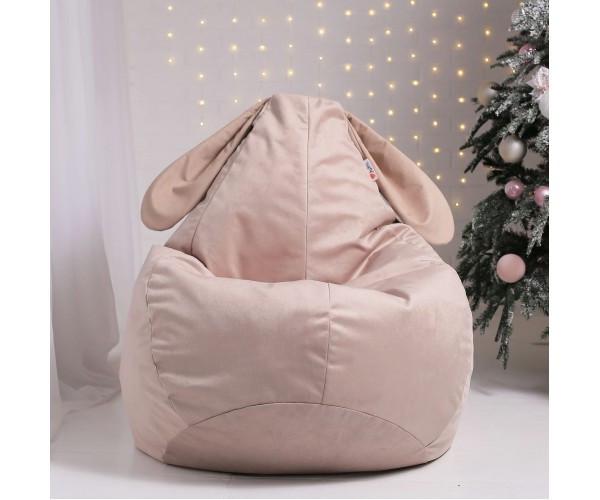 Кресло-груша велюровая KatyPuf Зайка L 100x75 см Пудровый (1932049199) - фото 1 Кресло-груша велюровая KatyPuf Зайка L 100x75 см Пудровый (1932049199) - фото 1