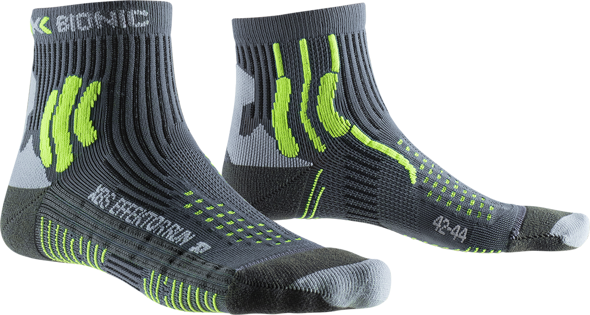 Бігові шкарпетки X-SOCKS Effector Run EF-RS01S21U-G086 p. 45/47 Charcoal/Effektor Green