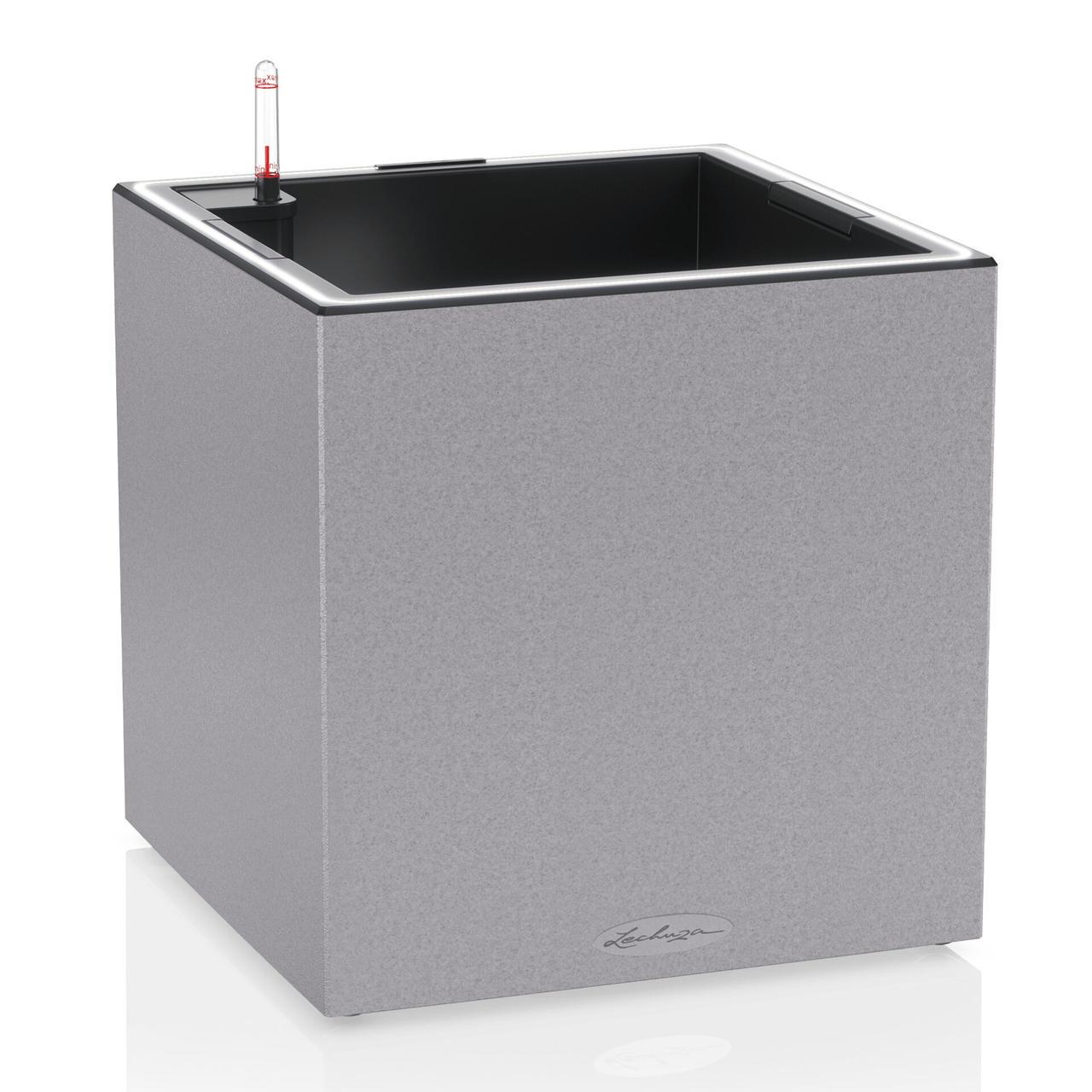 Вазон CANTO Stone 40 low LED Серый камень (A-014351)