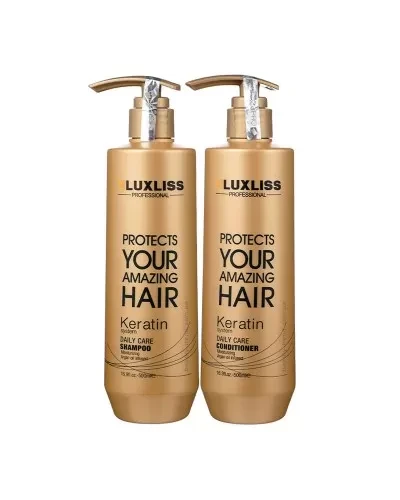 Набор кератиновый шампунь и кондиционер Luxliss Keratin Smoothing Daily Care 2х500 мл (2687442111)