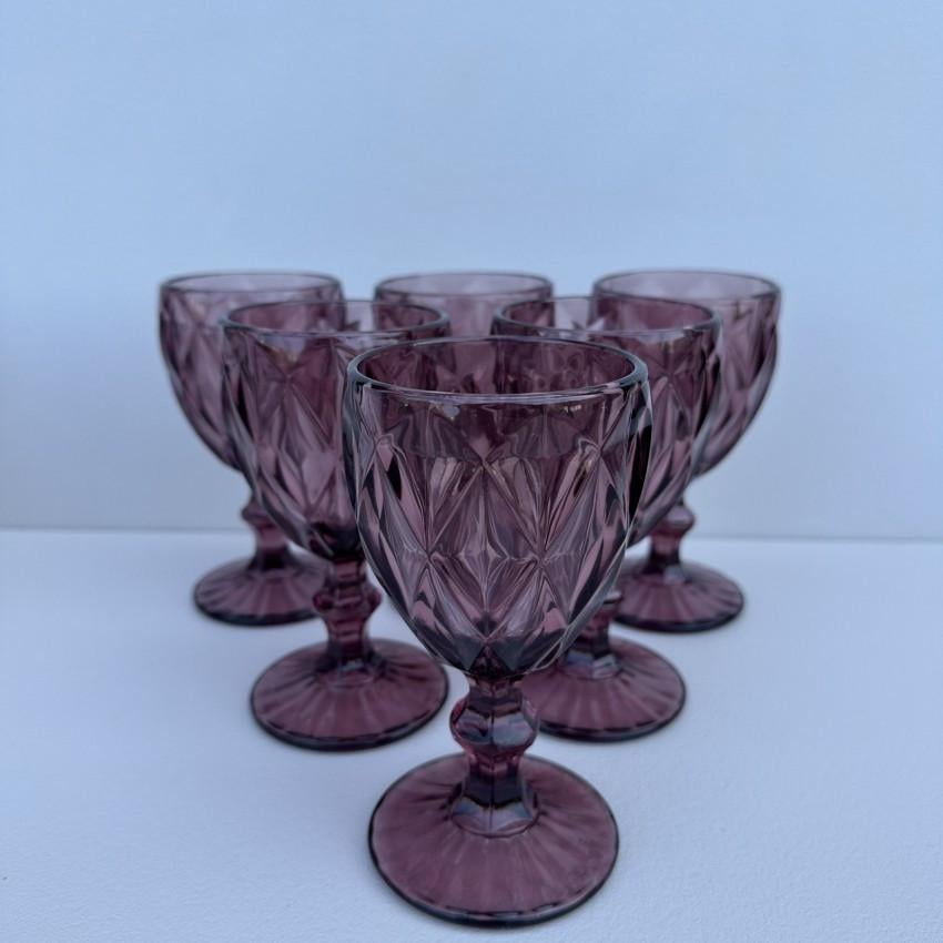 Набір скляних келихів для вина A-PLUS 9004 240 мл 6 шт. Purple Red (2633823364) - фото 3