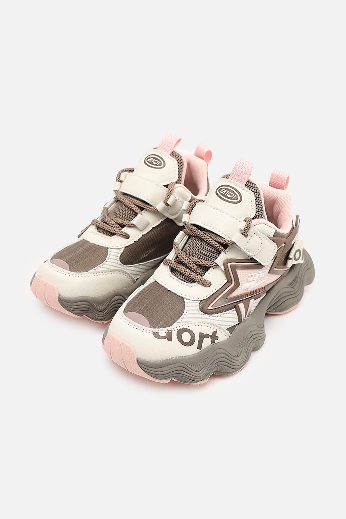 Кроссовки для девочки ЦБ-00273845 на плоской подошве р. 33 Коричневый (SKT001056440) - фото 3 Кроссовки для девочки ЦБ-00273845 на плоской подошве р. 33 Коричневый (SKT001056440) - фото 3