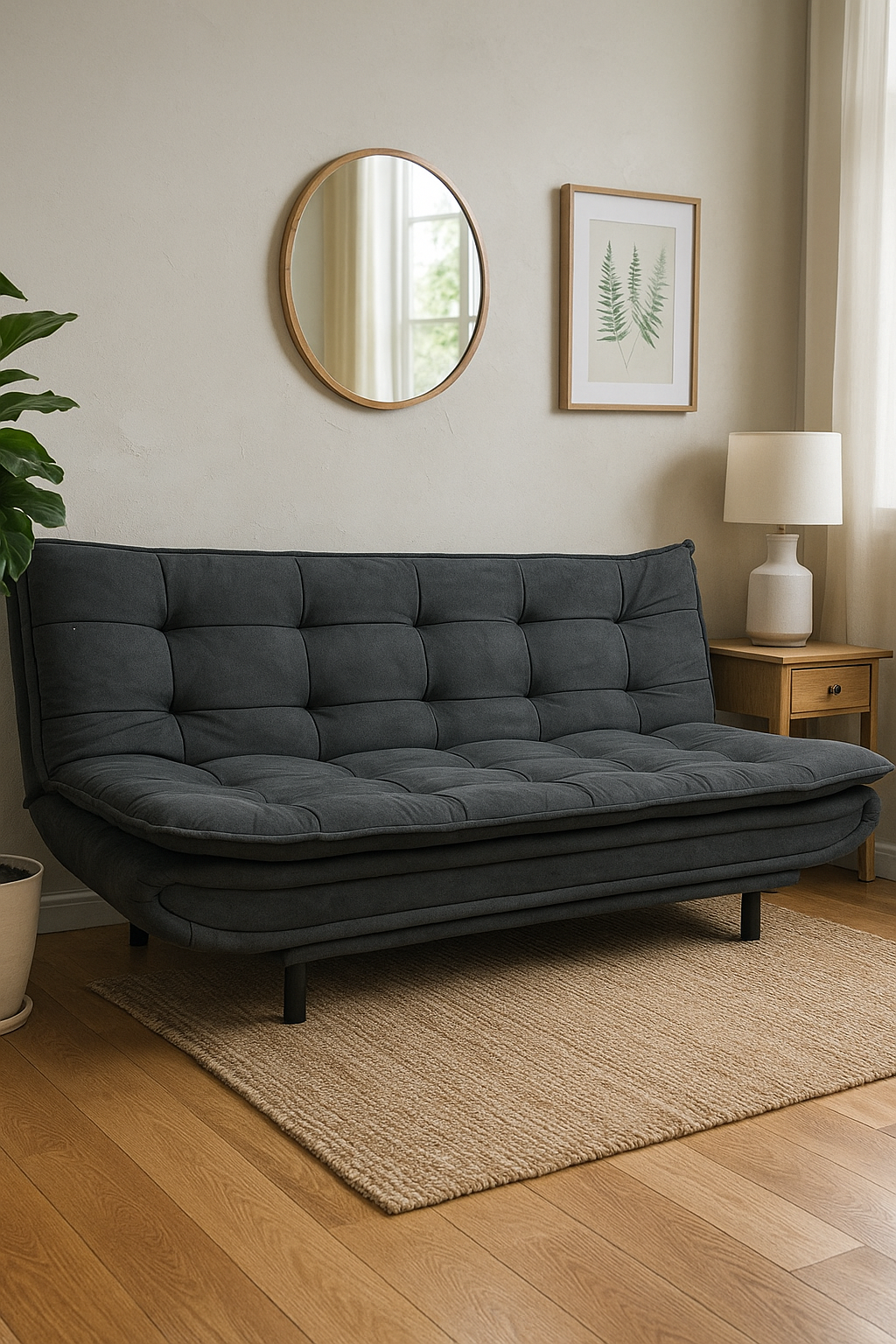 Диван розкладний Комфорт Темно-сірий (29529250)