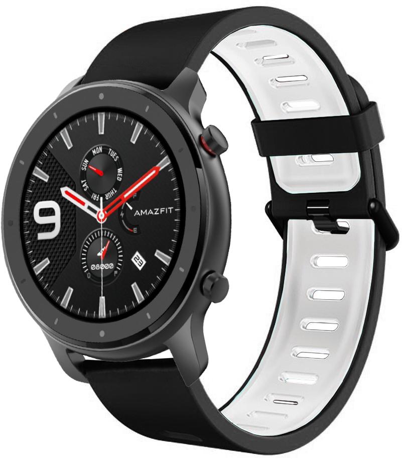 Ремешок Traf для Amazfit GTR 47 мм Black/White (20445) - фото 1 Ремешок Traf для Amazfit GTR 47 мм Black/White (20445) - фото 1