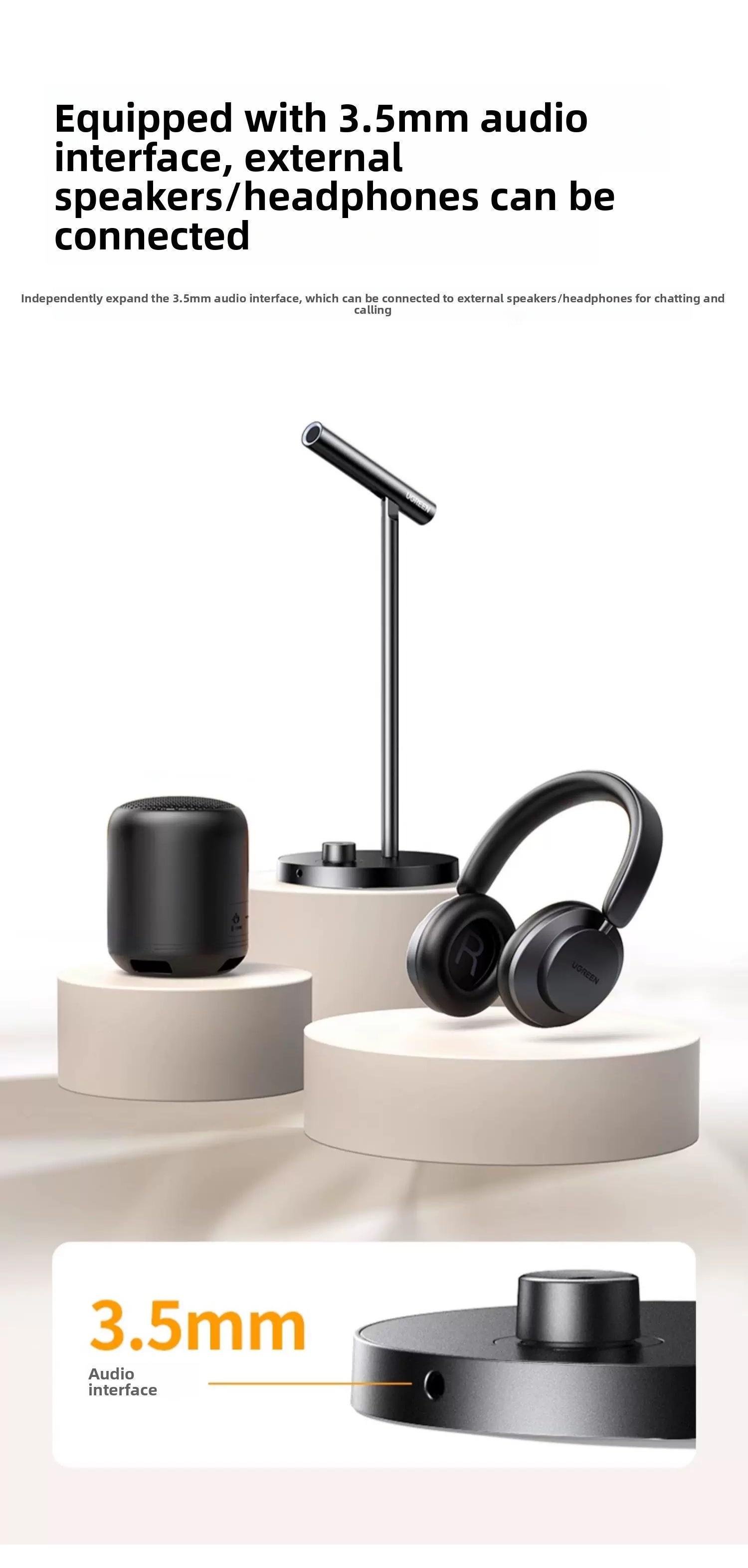 Мікрофон настільний Ugreen 2.4G 360° 8 годин (35344) - фото 6