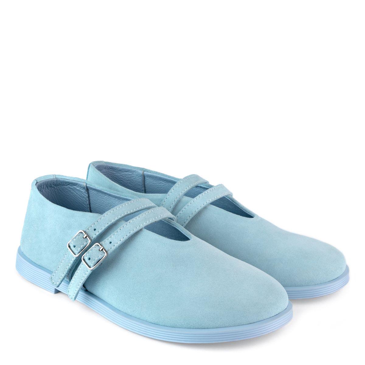 Балетки женские Oldcom Chloe р. 39 натуральная замша Голубой (2000000217475) - фото 2 Балетки женские Oldcom Chloe р. 39 натуральная замша Голубой (2000000217475) - фото 2