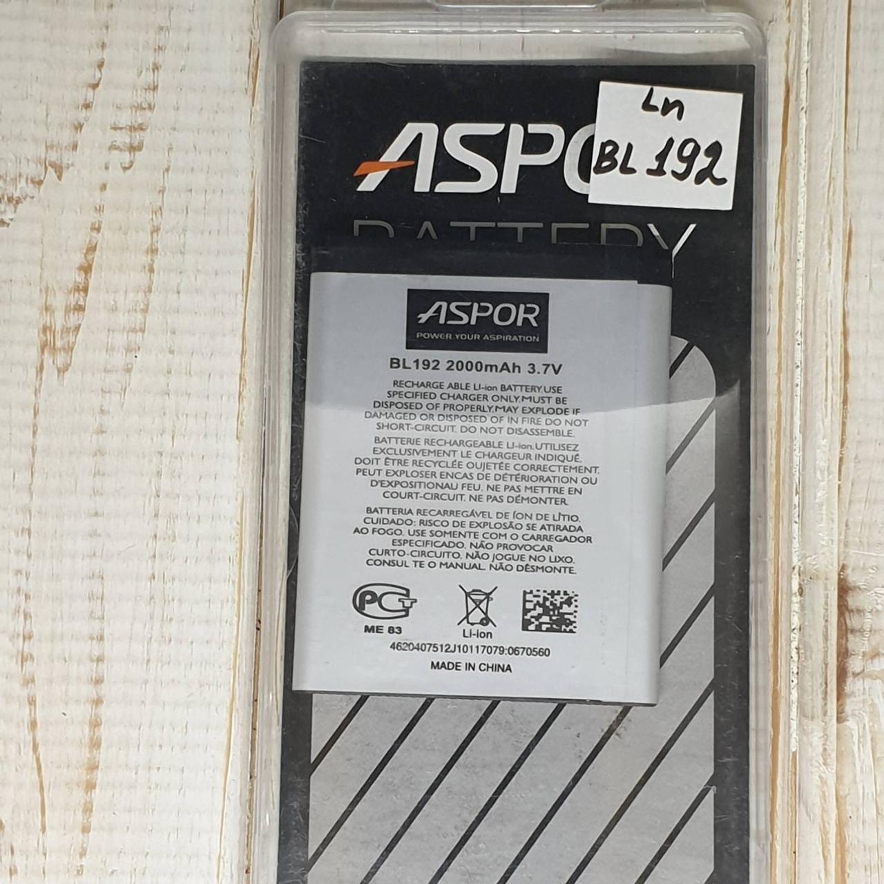 Аккумулятор Aspor для Lenovo BL-192 A300/A328/A526/A529/A590/A680/A388t (1860523131)