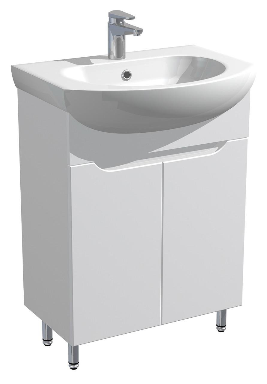 Тумба для ванної кімнати з умивальником Руна 60 Білий (30632025)