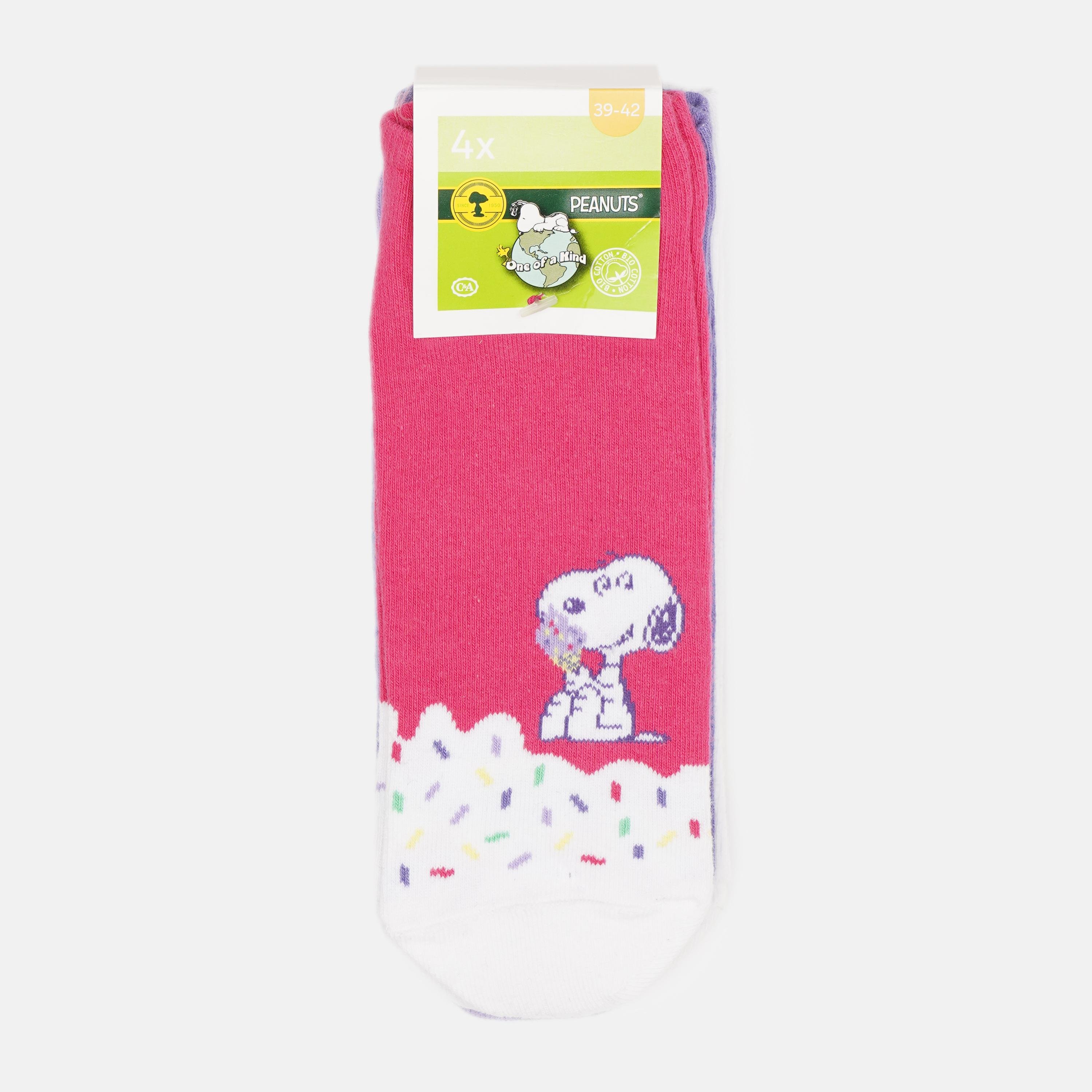 Шкарпетки C&A 4 пари р. 39-42 Рожевий/Фіолетовий/Білий (2242779840610)