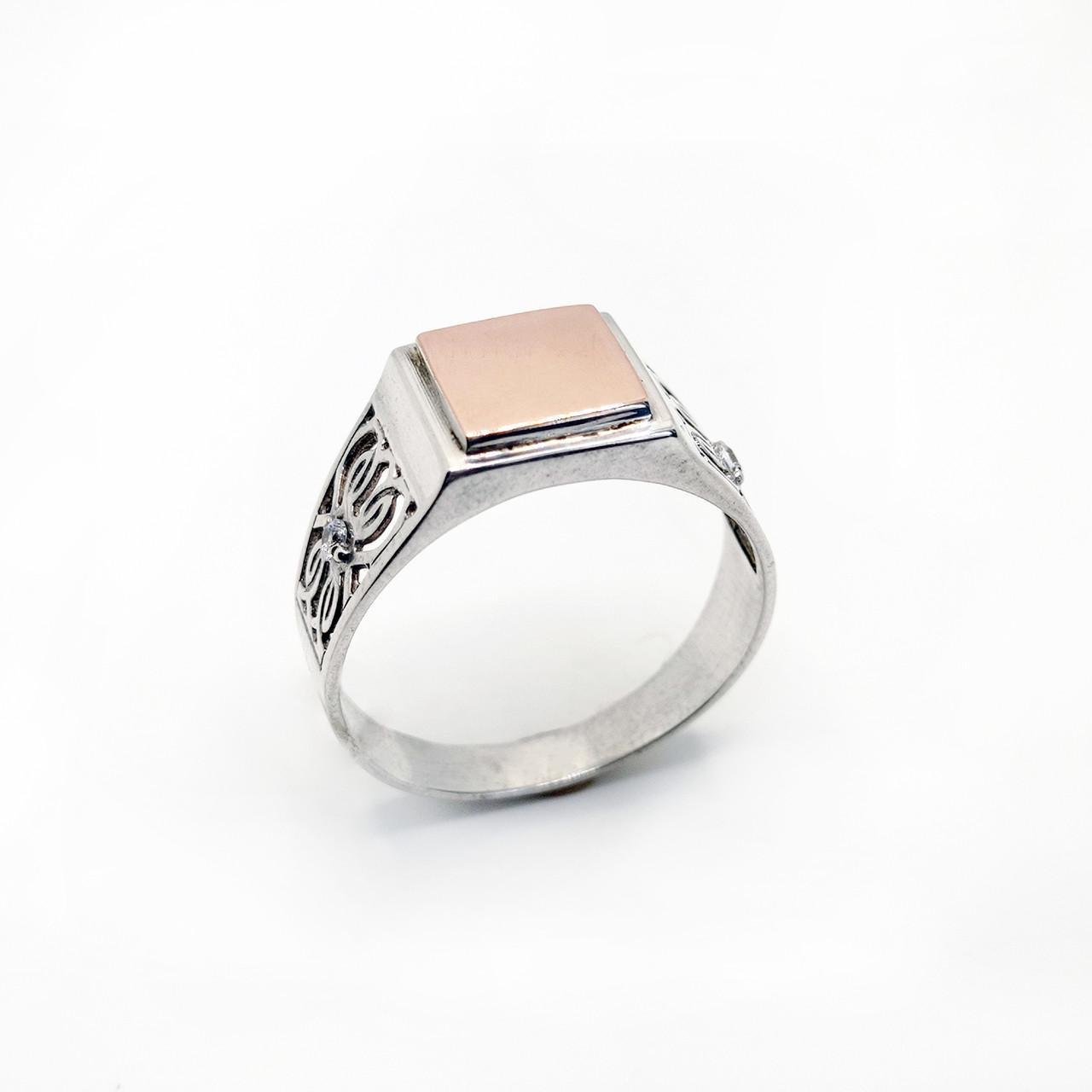 Печатка серебро золотая накладка 925° 5,78 г 21 (0180.10) Печатка серебро золотая накладка 925° 5,78 г 21 (0180.10)