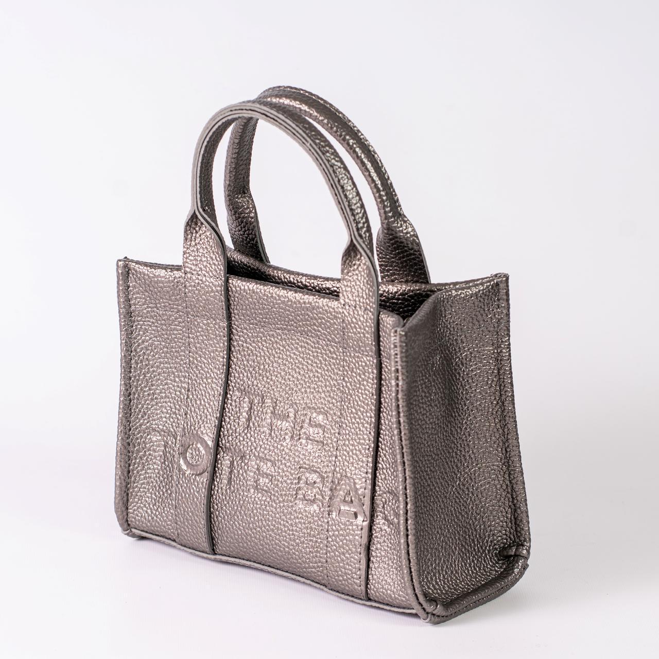 Сумка женская тоут XENIA № 40-24 из эко-кожи Серый - фото 3