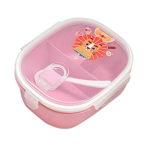 Ланч-бокс для їжі з ложкою Stenson C39795 із харчового пластику 18х15х7 см