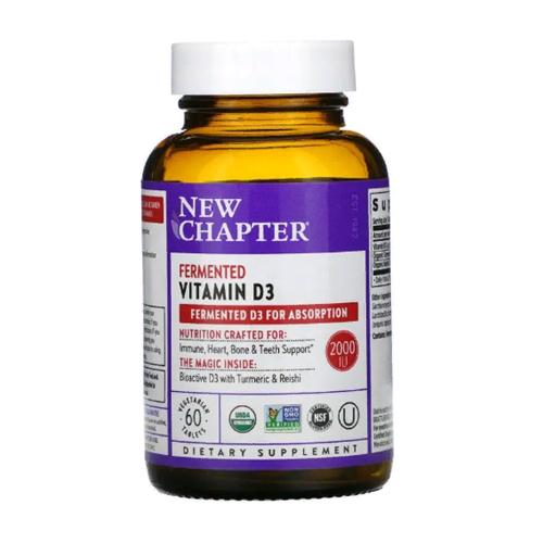 Витамин D New Chapter Fermented Vitamin D3 2000 UI 60 Veg Tabs