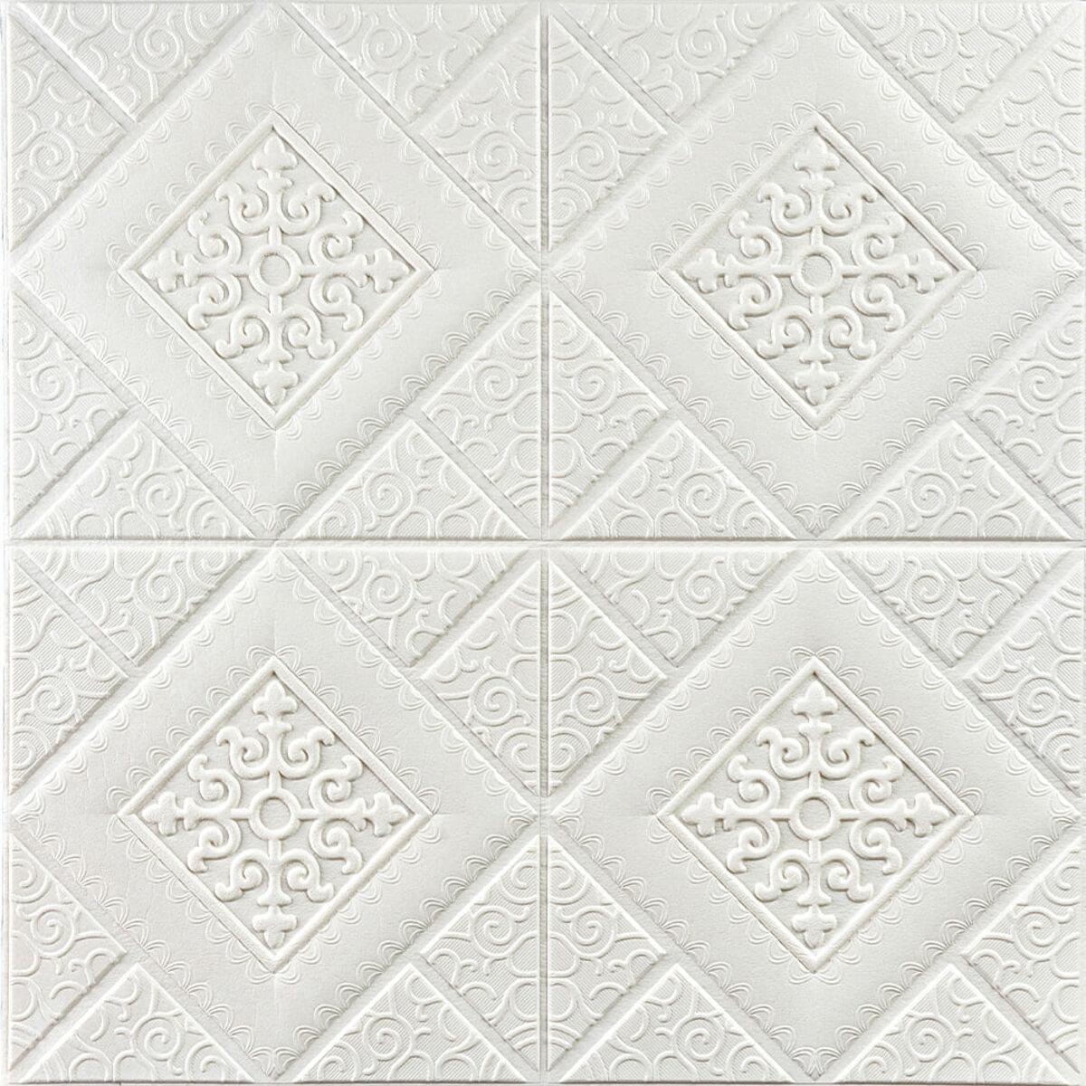 3D-панель самоклеящаяся Вензеля в ромбе 700х700х5 мм (0881)