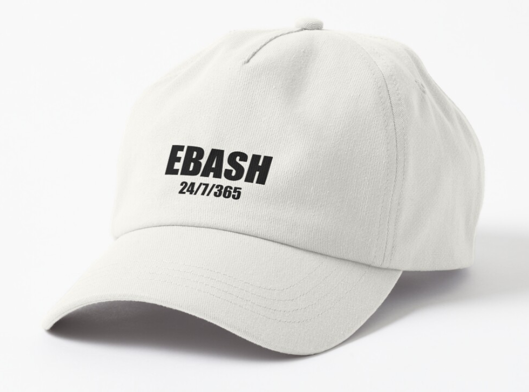 Кепка унисекс Malfini с принтом "Ebsh 24/7/365" Белый (ПН38К-2)