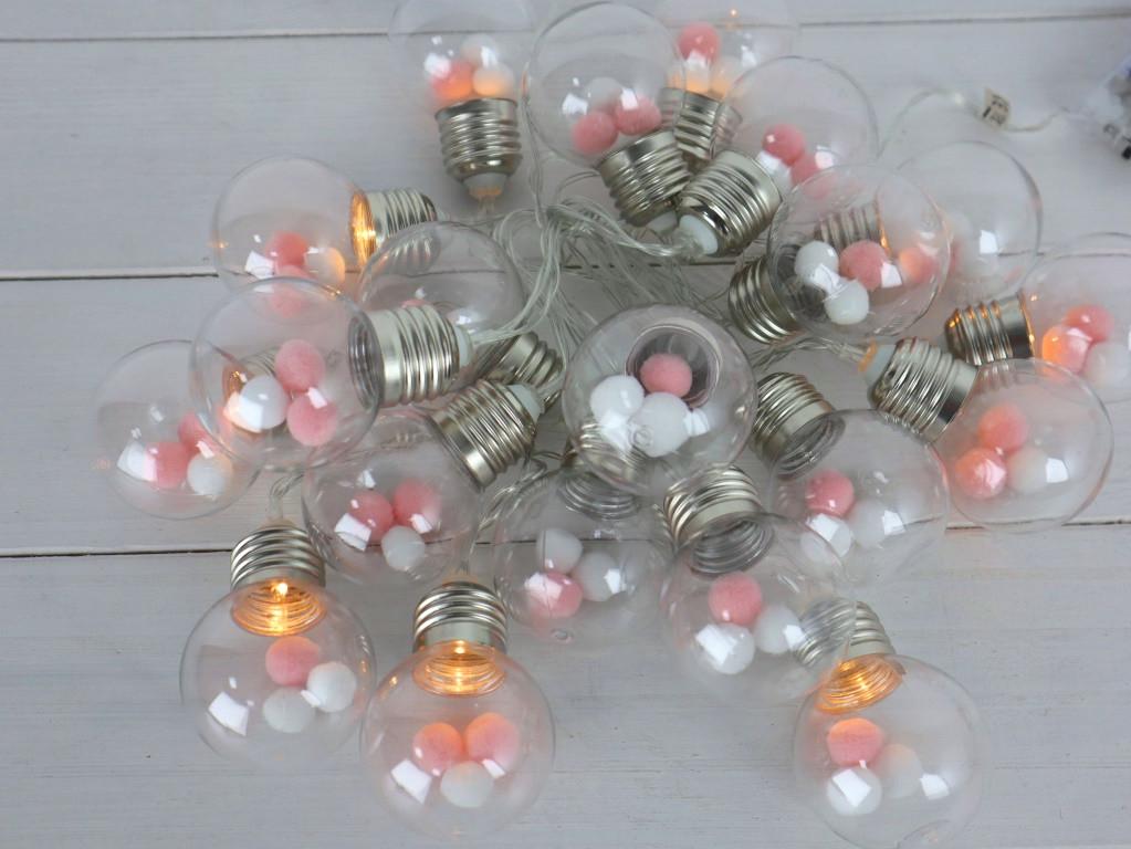 Гірлянда Ніжність АА батарейки 1,6 м 10 ламп у формі лампочки - фото 7 Гірлянда Ніжність АА батарейки 1,6 м 10 ламп у формі лампочки - фото 7