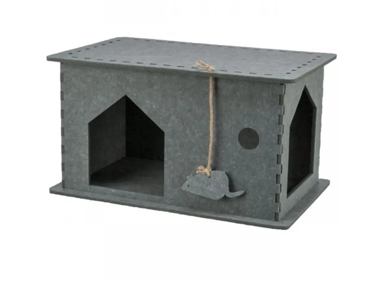 Домик для кота Trixie Lene из фетра 54х30х35 см Серый (36271)
