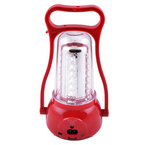 Фонарик-лампа аккумуляторная 5833 35 LED с солнечной батареей Red (576178)