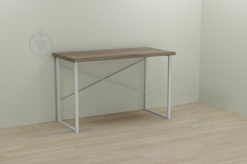 Компьютерный стол Ferrum-decor Дейв 75x120x70 белый ДСП Дуб Сонома Труфель 32мм