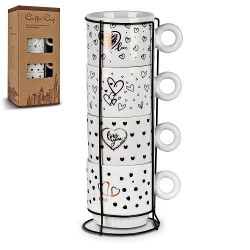 Чашки на підставці "Love" 5 шт. 250 мл (65293) - фото 1