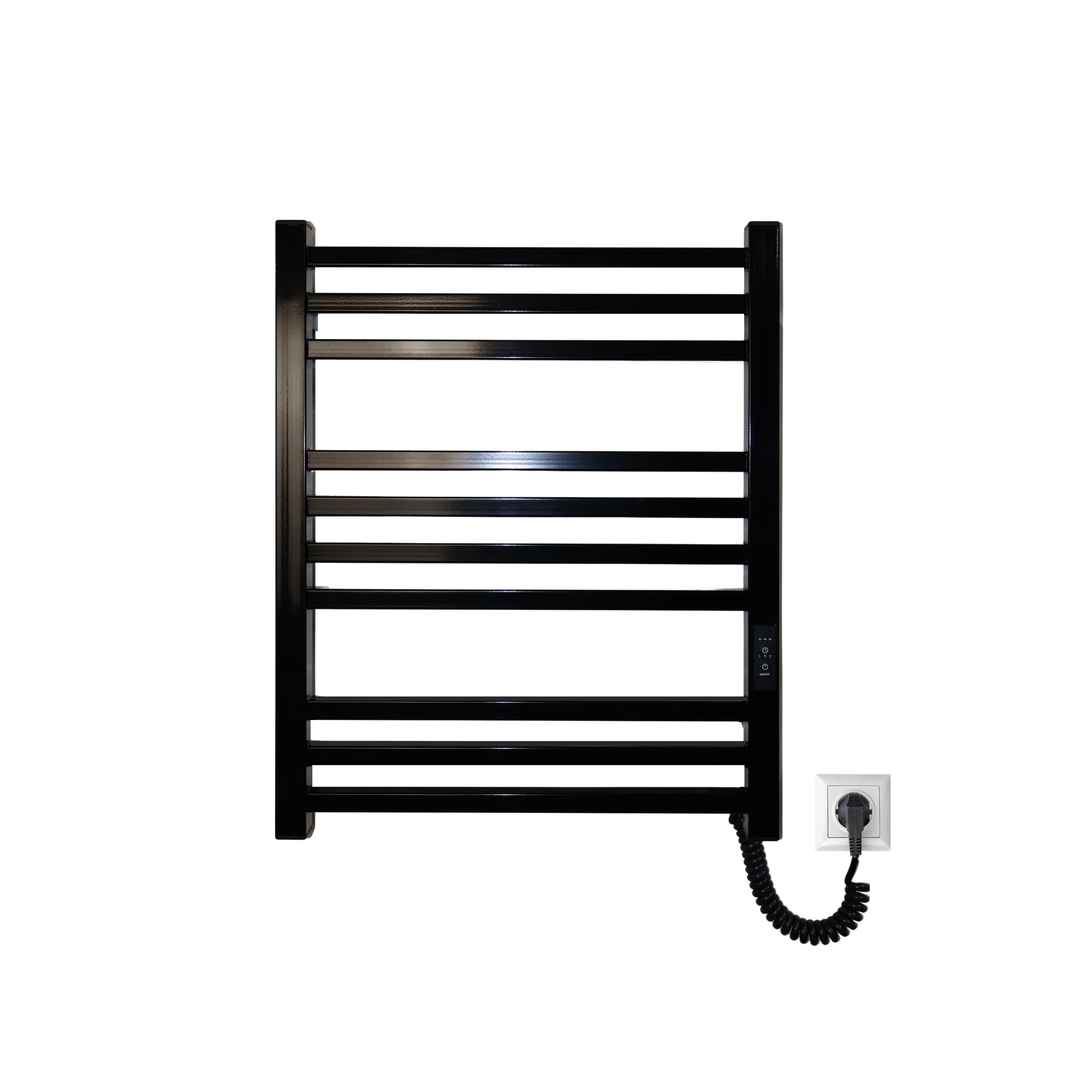 Полотенцосушитель электрический Carino Lorenzo с контроллером 590x490 см Черный глянцевый (L5949FBG)