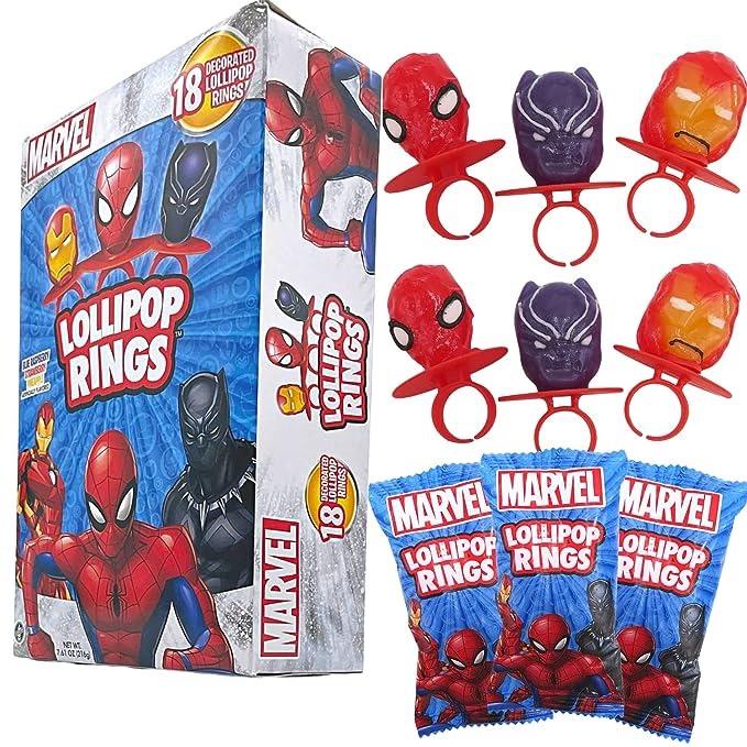 Леденцы Marvel Halloween Lollipop Rings 192 г (1985040231)