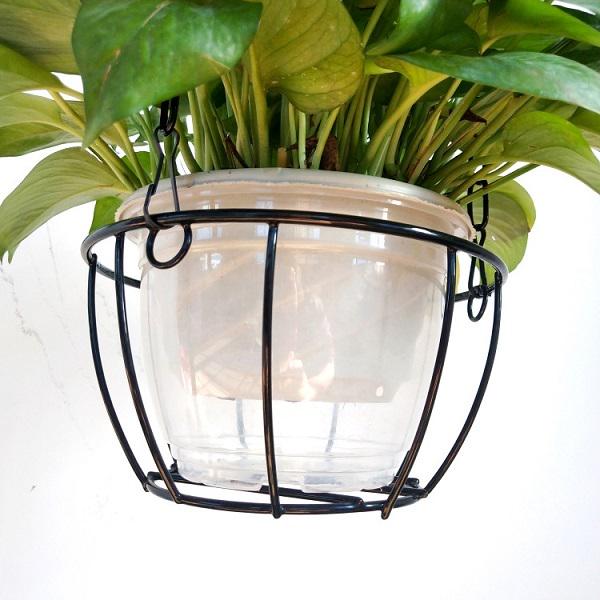 Кашпо подвесное M00614-2 из металла на 3 вазона 13х11х19 см Черный - фото 4 Кашпо подвесное M00614-2 из металла на 3 вазона 13х11х19 см Черный - фото 4