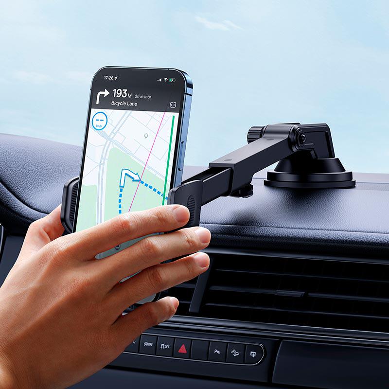 Тримач для телефону в машину BASEUS UltraControl Go Series Clamp-Type phone holder 5,4-7,2" (C40361600111-00) - фото 8 Тримач для телефону в машину BASEUS UltraControl Go Series Clamp-Type phone holder 5,4-7,2" (C40361600111-00) - фото 8