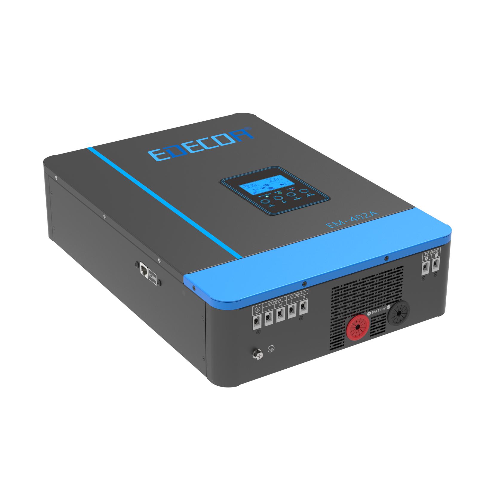 Инвертор солнечный гибридный Edecoa 24 В 4000 Вт Синий (E50004000) - фото 4 Инвертор солнечный гибридный Edecoa 24 В 4000 Вт Синий (E50004000) - фото 4