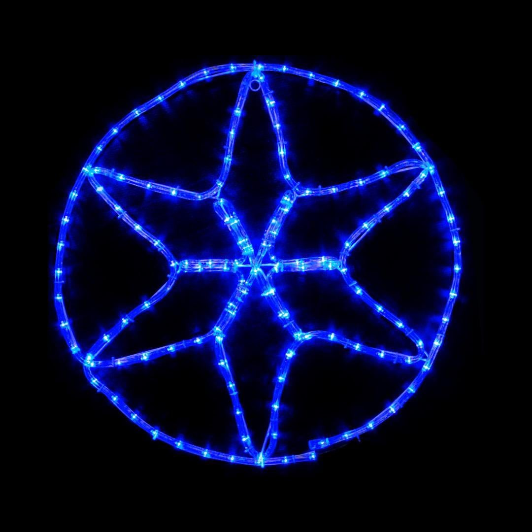 Гирлянда внешняя Delux Motif Star IP 44 EN 13 flash 0,6х0,6 м Синий (90012984)