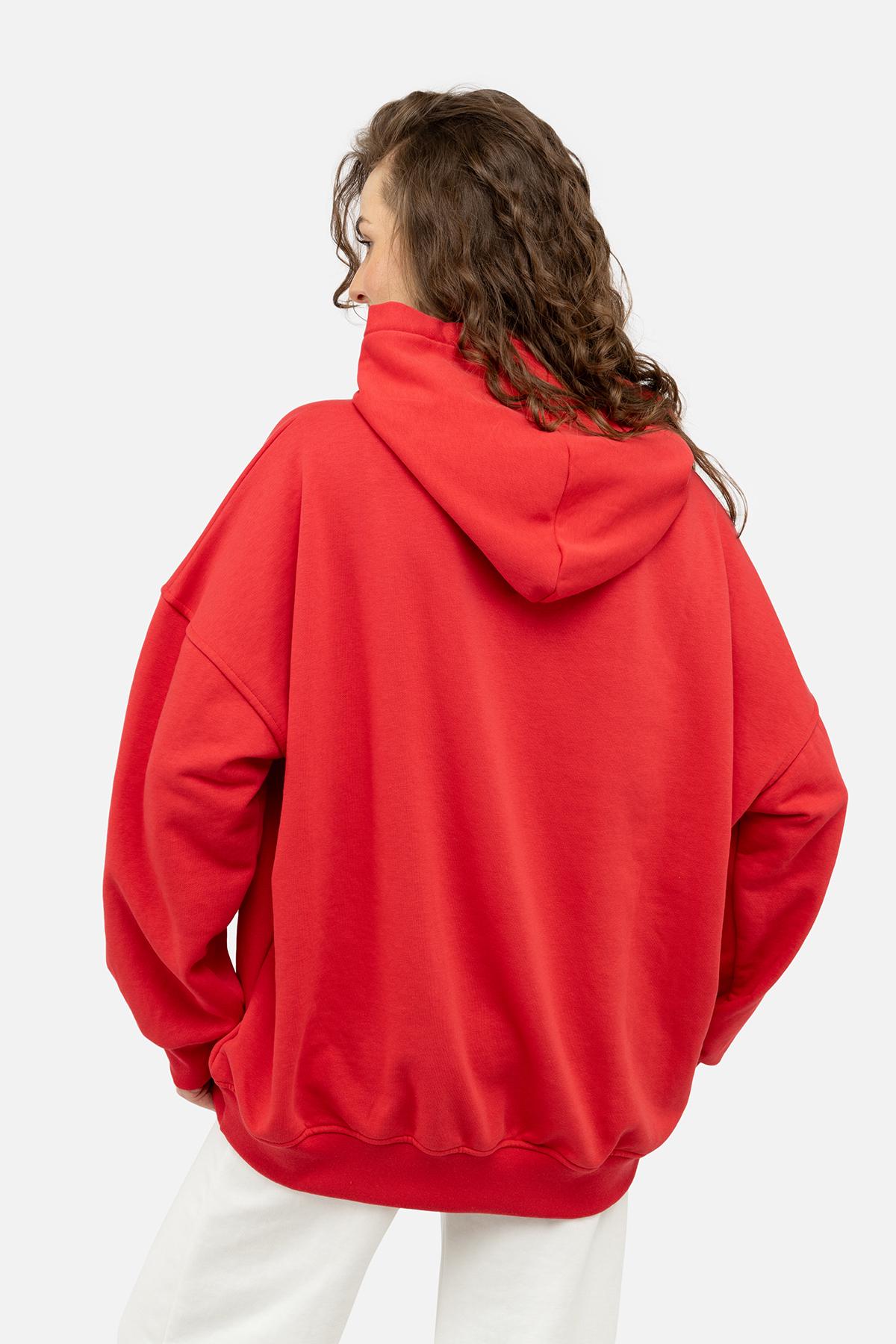 Худі жіноче ЦБ-00242088 р. 44 Червоний (SKT000963463) - фото 3 Худі жіноче ЦБ-00242088 р. 44 Червоний (SKT000963463) - фото 3