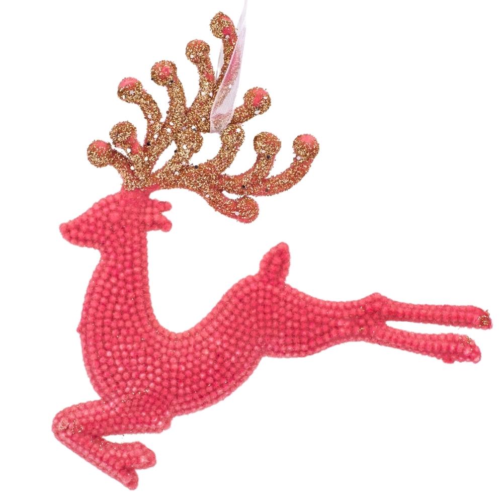 Игрушка на елку Elisey Розовый олень 11,5 см (NH-106-K-35)