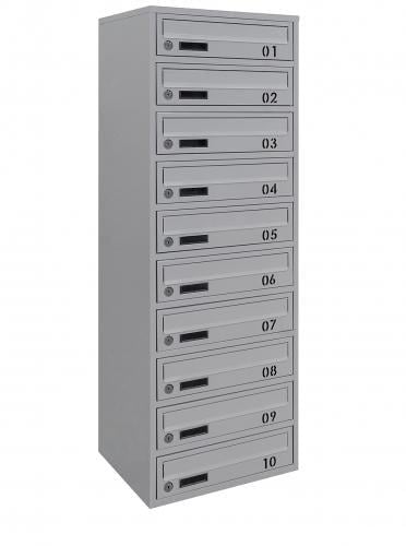 Почтовый ящик Галиндустрия E2-10-B многосекционный на 10 квартир металлический Серый (132-119-000004788)