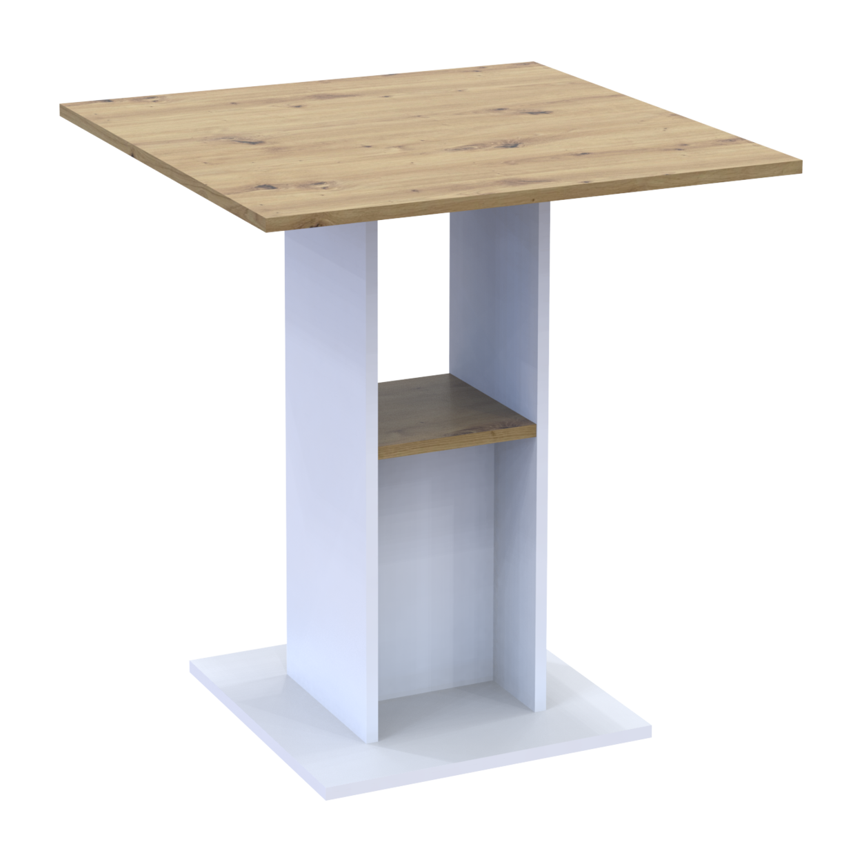 Стол Doros Коуд 70х70х74 см Белый/Дуб Артизан (41510131) - фото 3