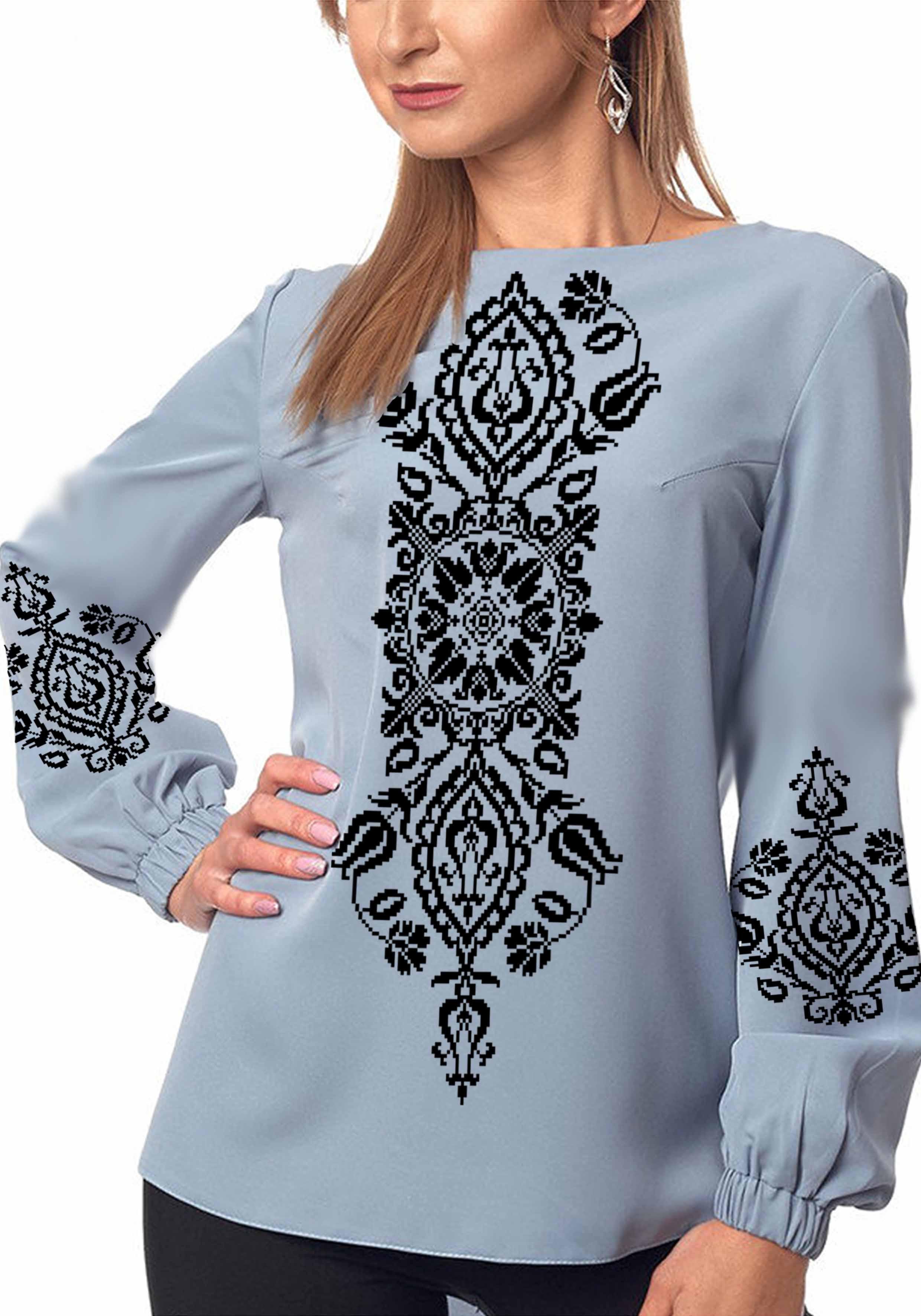 Заготовка для вышивки нитями или бисером рубашка СЖ-411 домотканое полотно